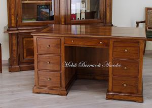 Classic style inlaid study desk handcrafted in solid wood